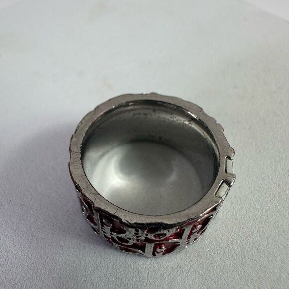 Christian‎ Dior Vintage Trotter Ring Size 6 Red - Picture 5 of 6